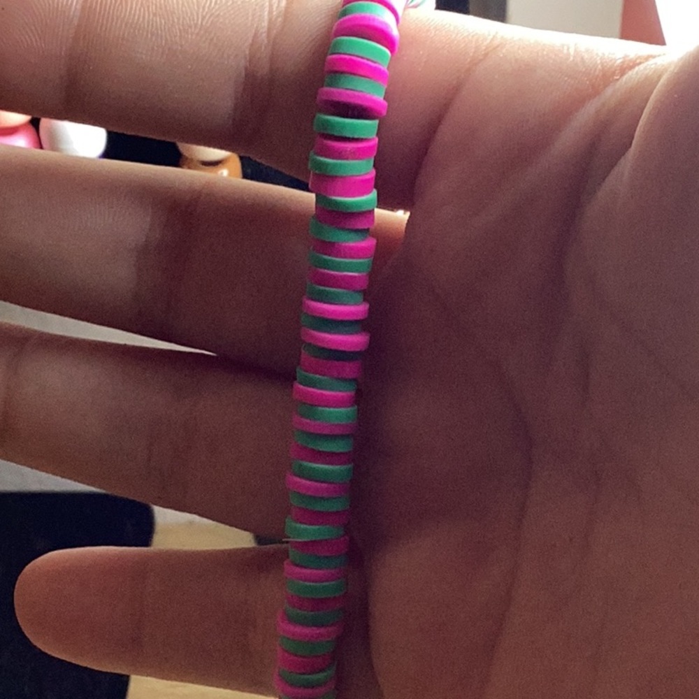 Teel and hot pink bracelet!